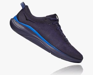Hoka One One Men's Hupana Flow Wide Road Running Shoes Blue/Grey Best Price [AZCNX-4021]
